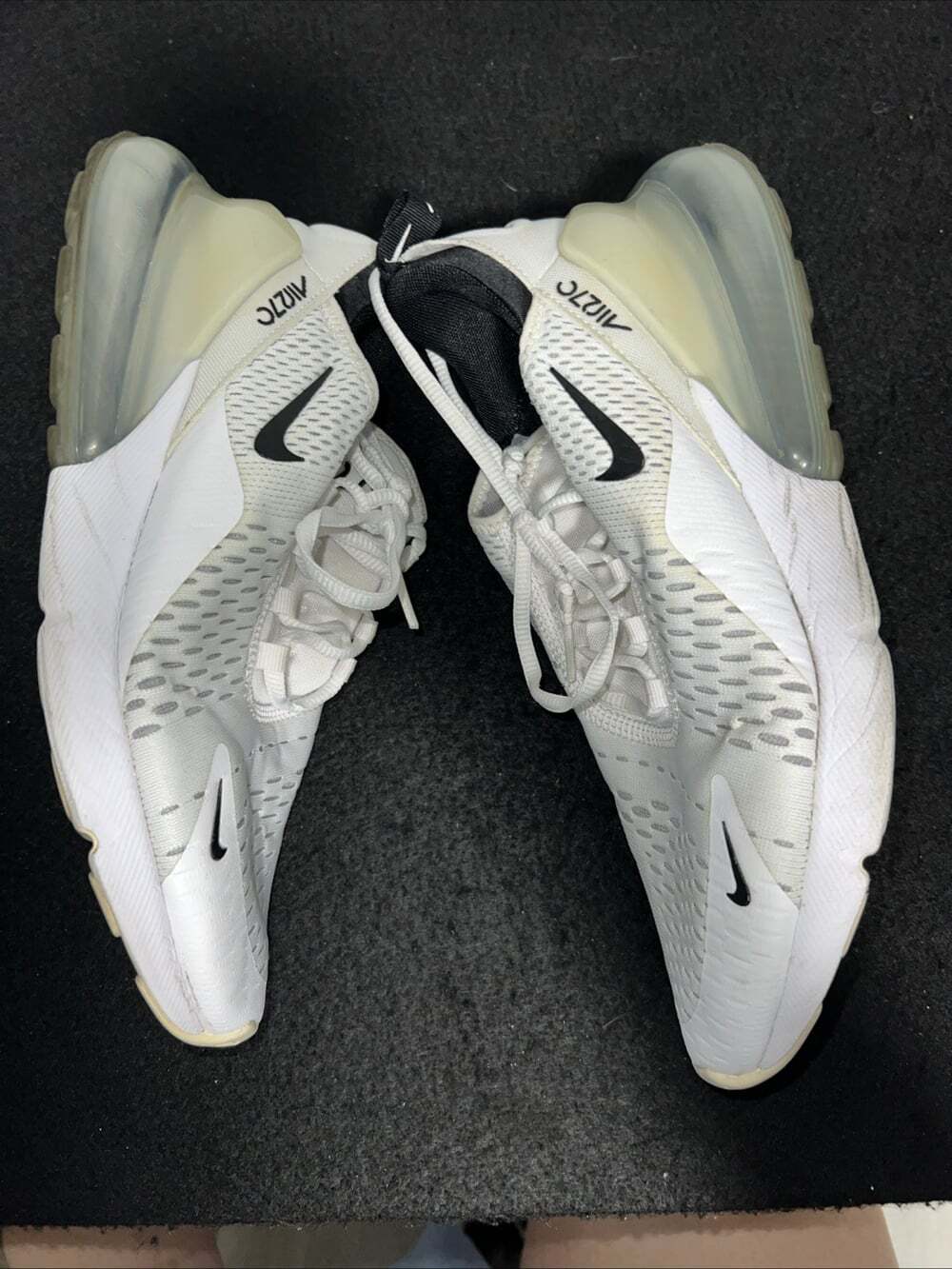 Nike Air Max 270 Triple White Ah8050-100 Mens 8.5 Sneakers - Picture 3 of 8